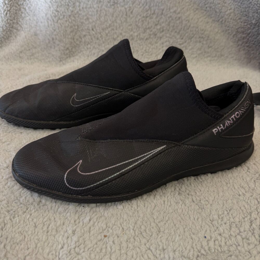 NIKE Phantom Vision Black Soccer Sneaker  Mens 11 Black Shoes CD4173-010